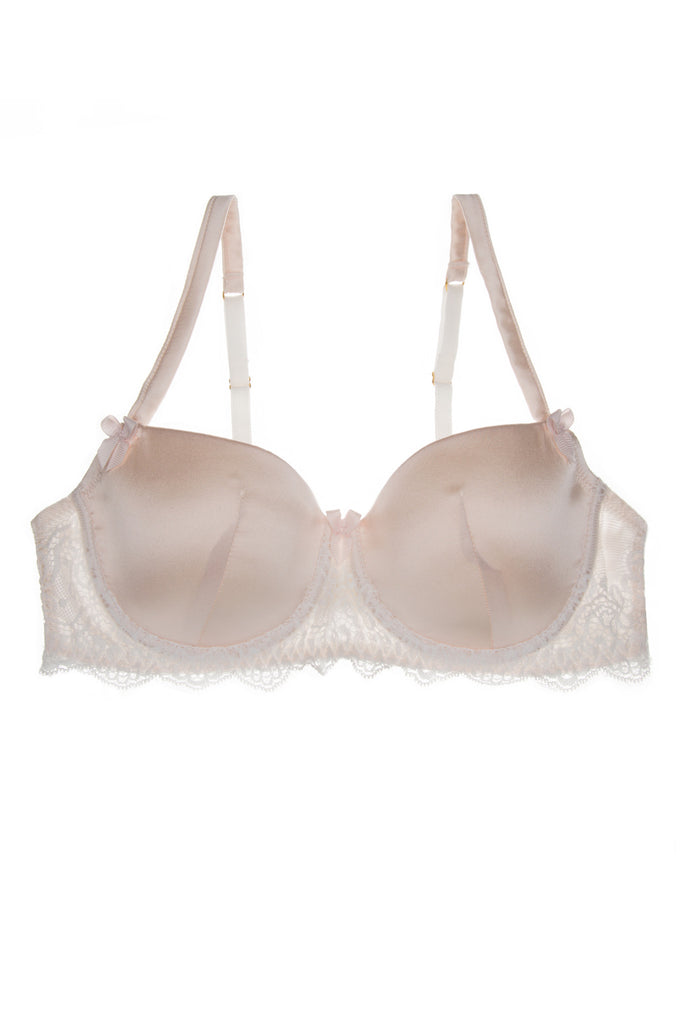Mr Whippy white silk and lace padded bra by Mimi Holliday workingirls lingerie