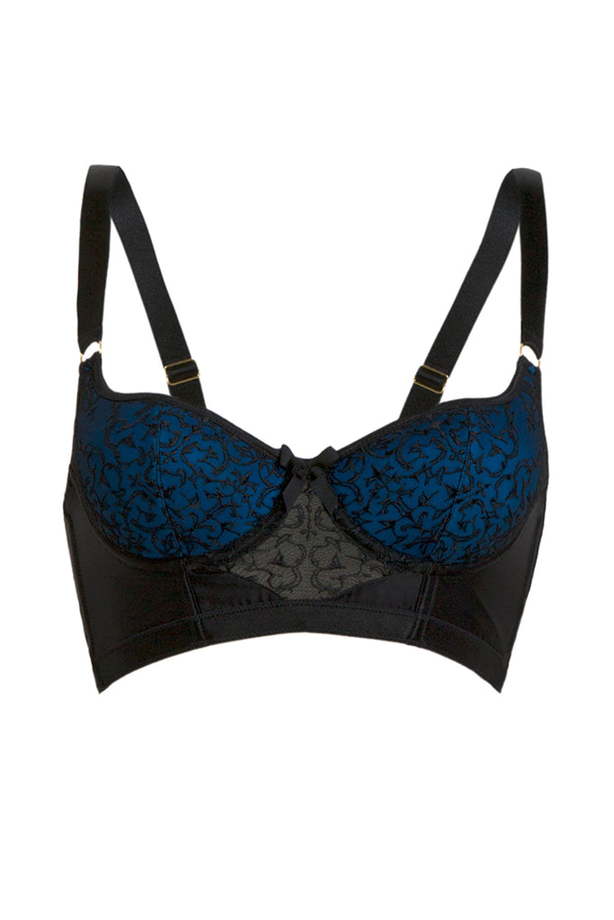 Bordelle Anatolia bra Blue and Black Workingirls luxury lingerie