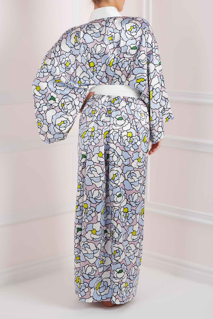 Olivia Von Halle Queenie Dionne Full Length Silk Kimono
