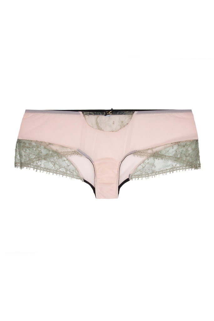 Pink and lace Isadora Boyshort by Lost in Wonderland workingirls lingerie