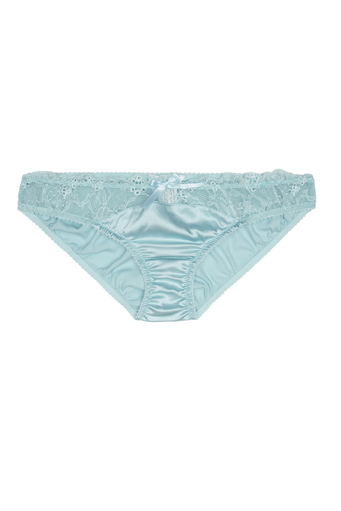 Rosetti Gardens silk and lace blue knicker by Lucile workingirls lingerie