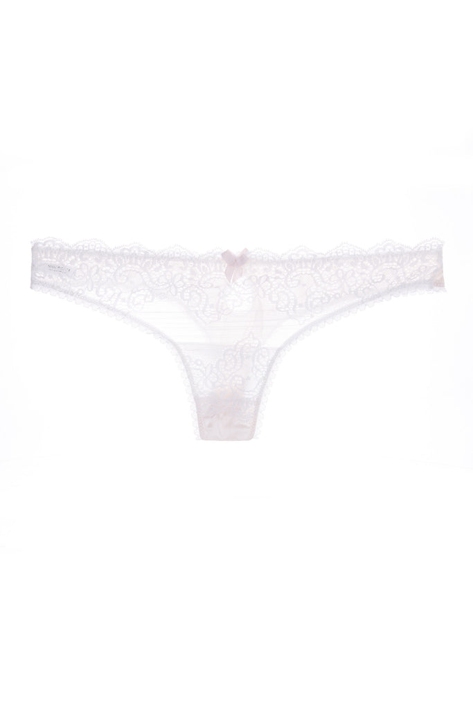 Mr Whippy white silk and lace thong by Mimi Holliday workingirls lingerie