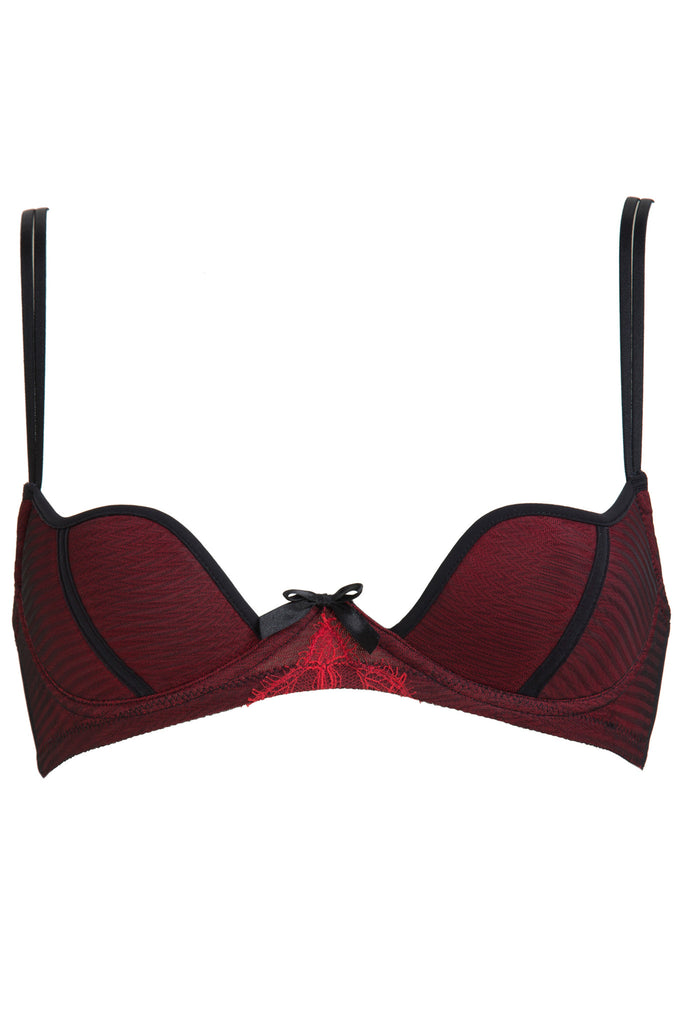 Ruth Plunge bra by Lost in Wonderland red lace workingirls lingerie