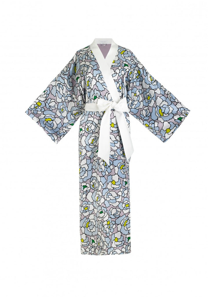 Olivia Von Halle Queenie Dionne Full Length Silk Kimono