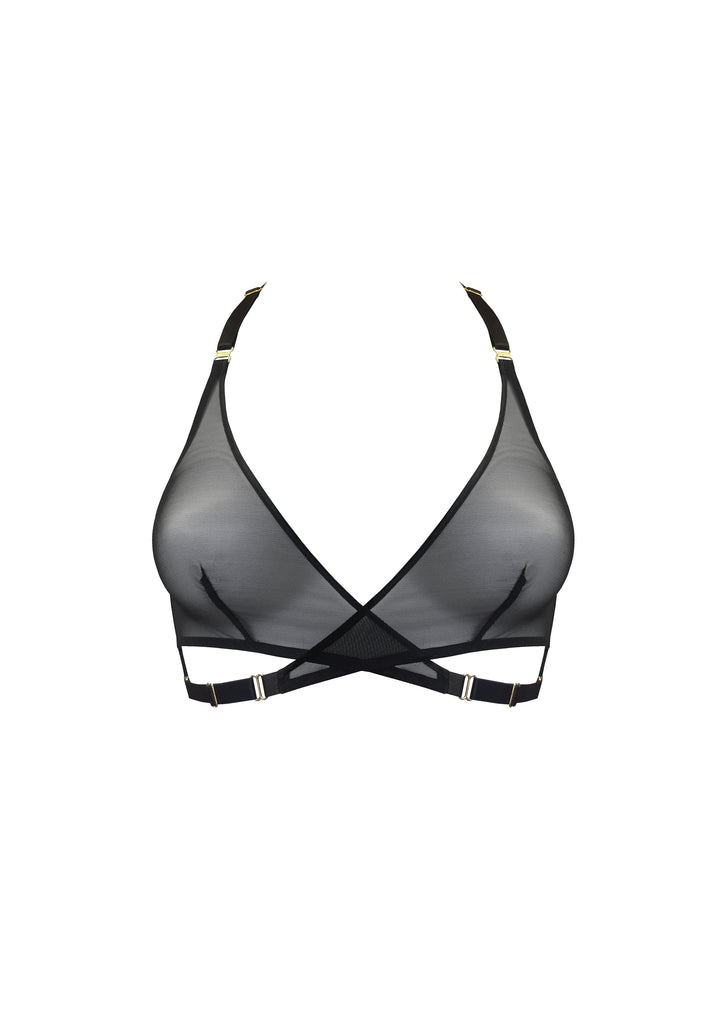 Bordelle Art Deco Mesh Wrap Bra