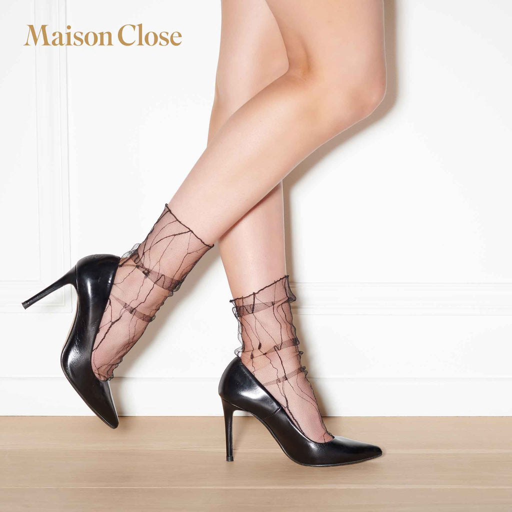 Maison Close Les Coquetteries Socks Black