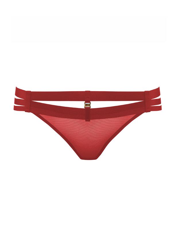 Bordelle Art Deco Multi-Strap Burnt Red Thong