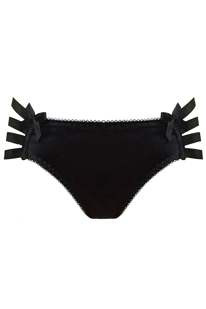 Bordelle Adjustable Webbed Thong Black