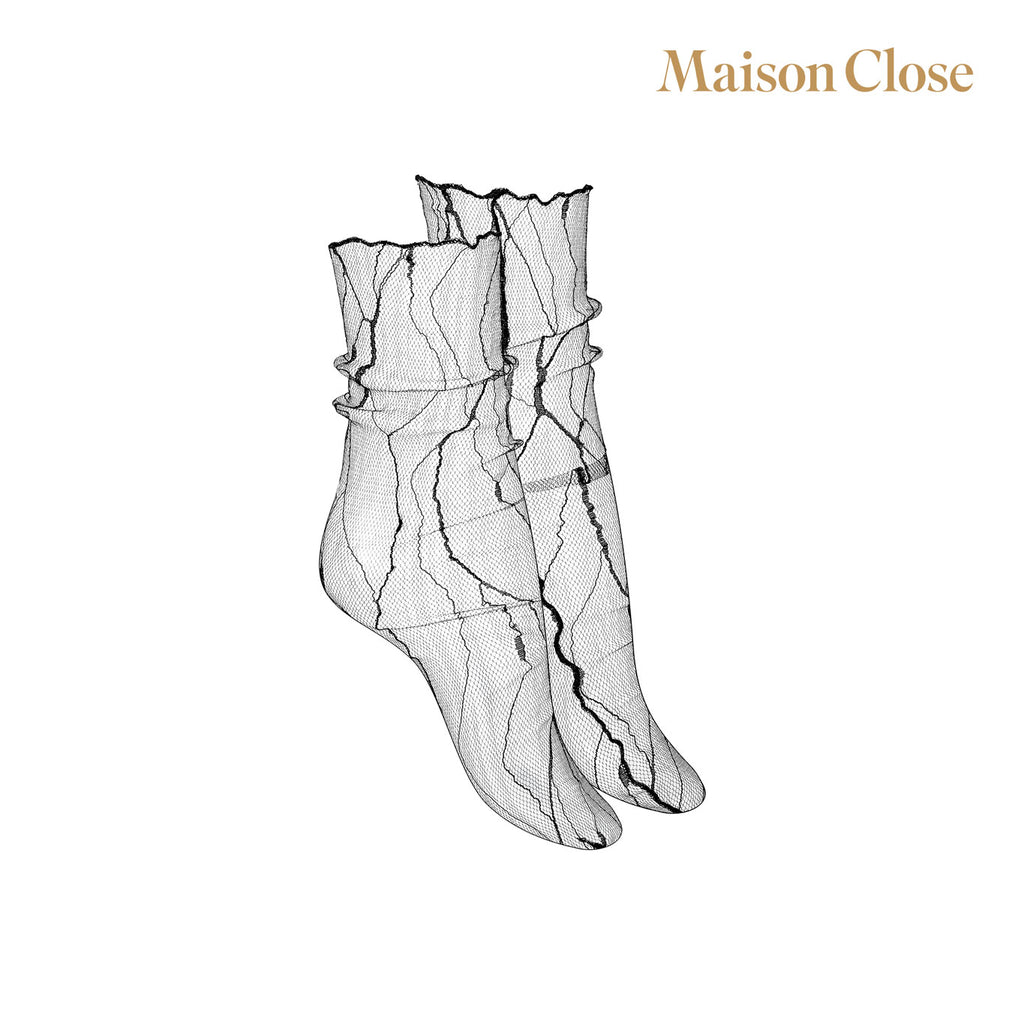Maison Close Les Coquetteries Socks Black