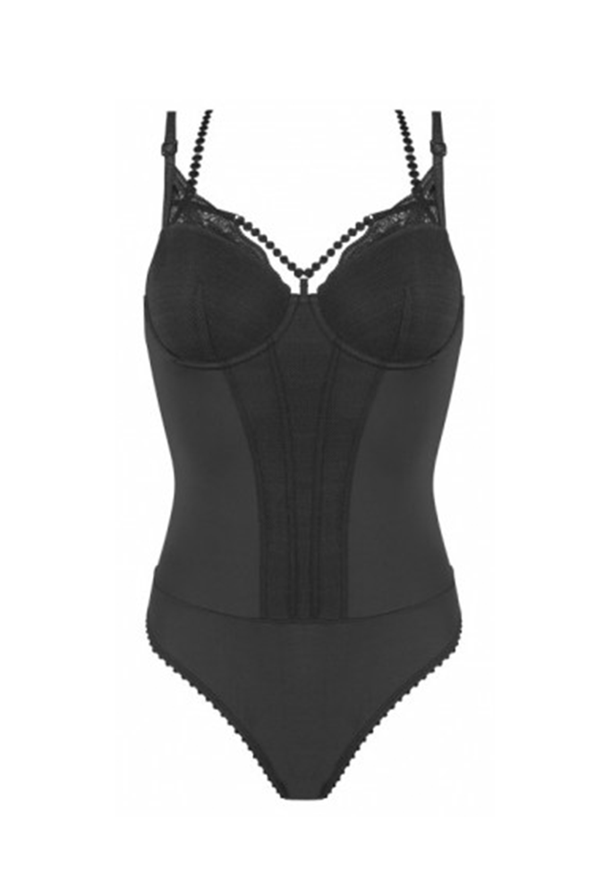 Mauritshuis marble black balcony body by Marlies Dekkers workingirls lingerie