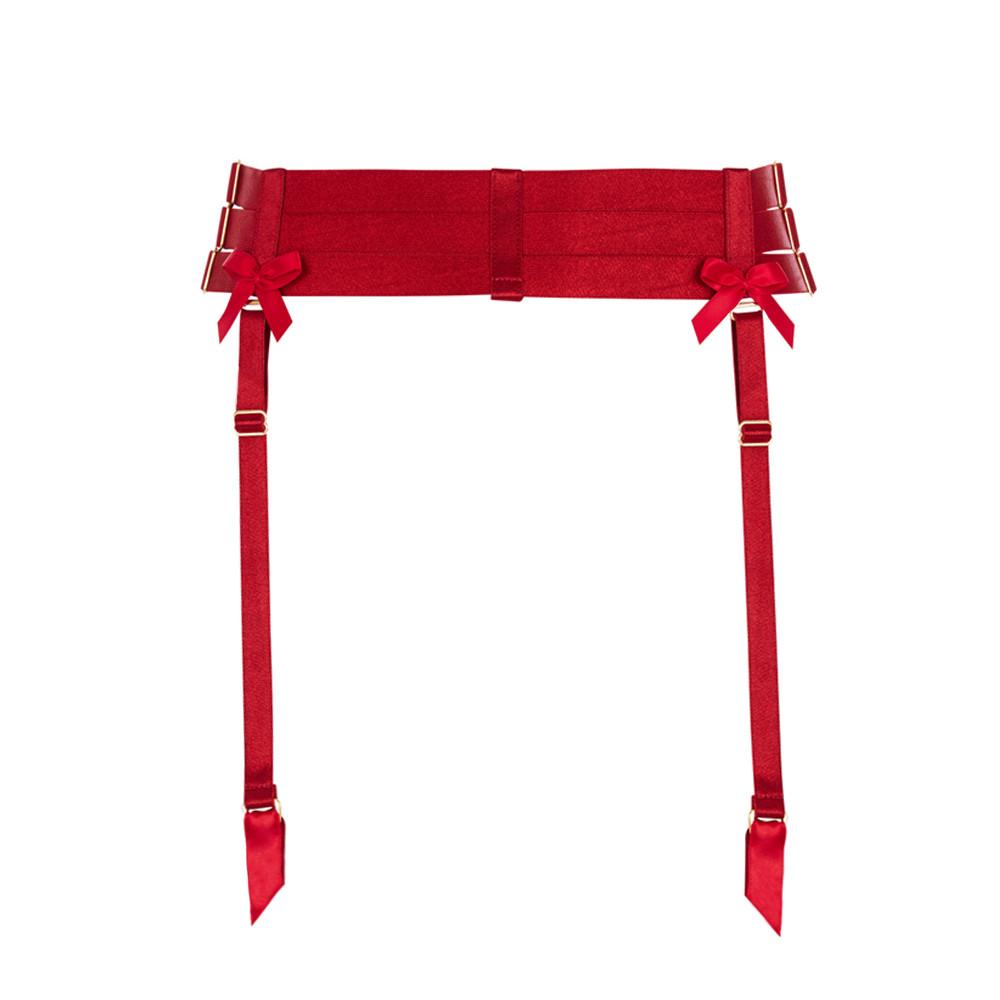 Bordelle Strap Suspender Belt Burnt Red