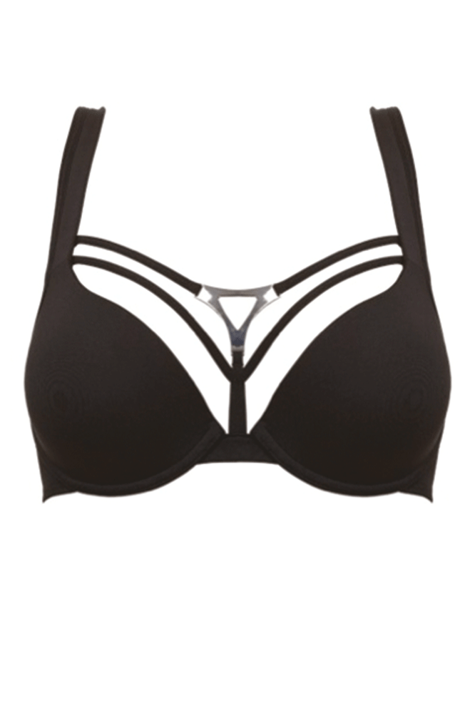 Triangle black bra by Marlies Dekkers workingirls lingerie