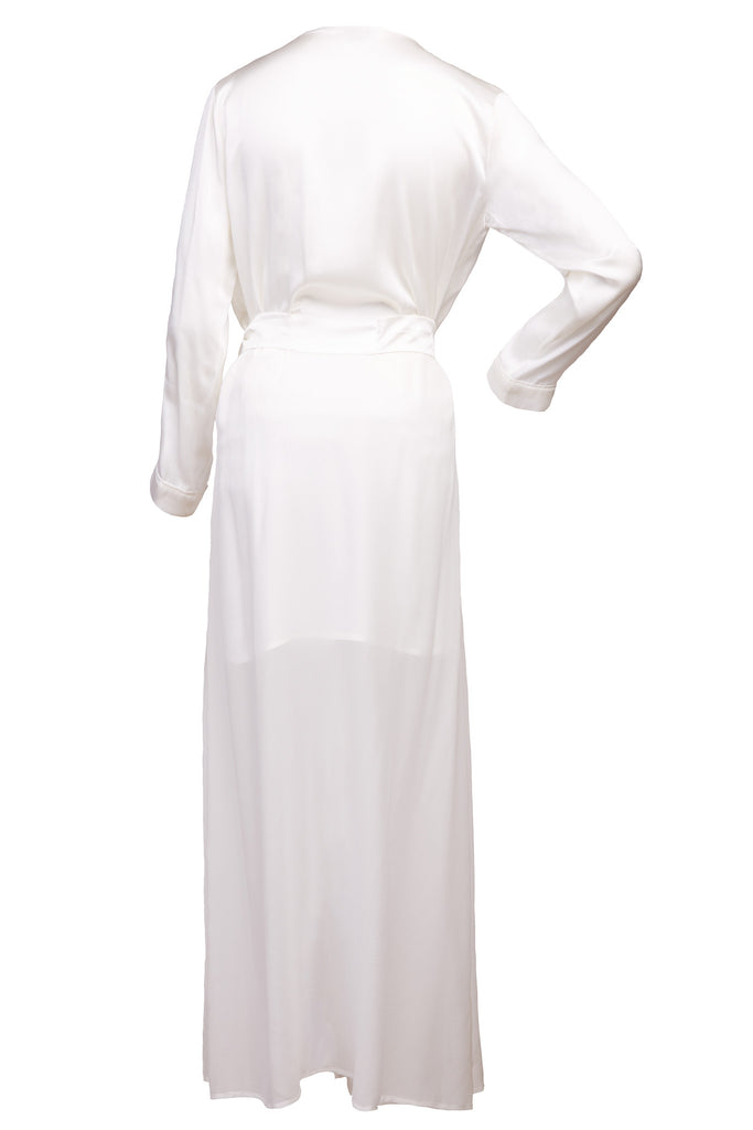Naomi Ivory Sheer Maxi Dear Bowie Workingirls luxury lingerie