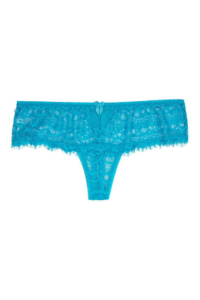 Mimi Holliday Gooseberry Blue silk and lace boyshort workingirls lingerie