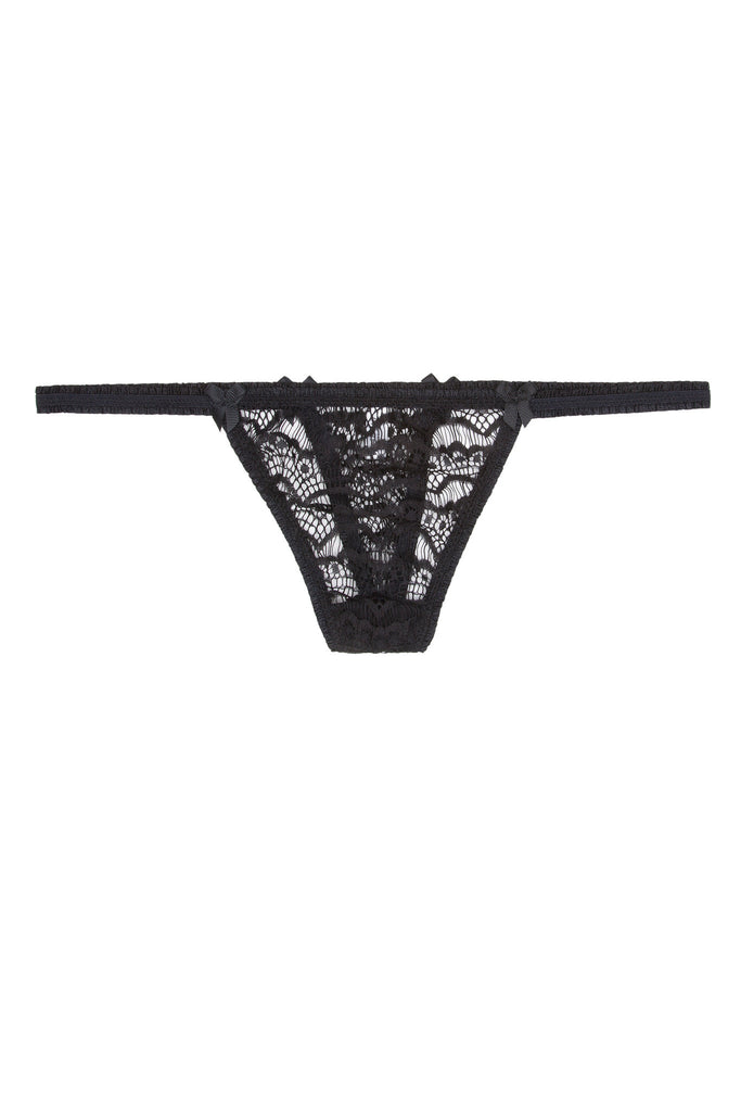 Mimi Holliday Bisou pearl lace black thong workingirls lingerie