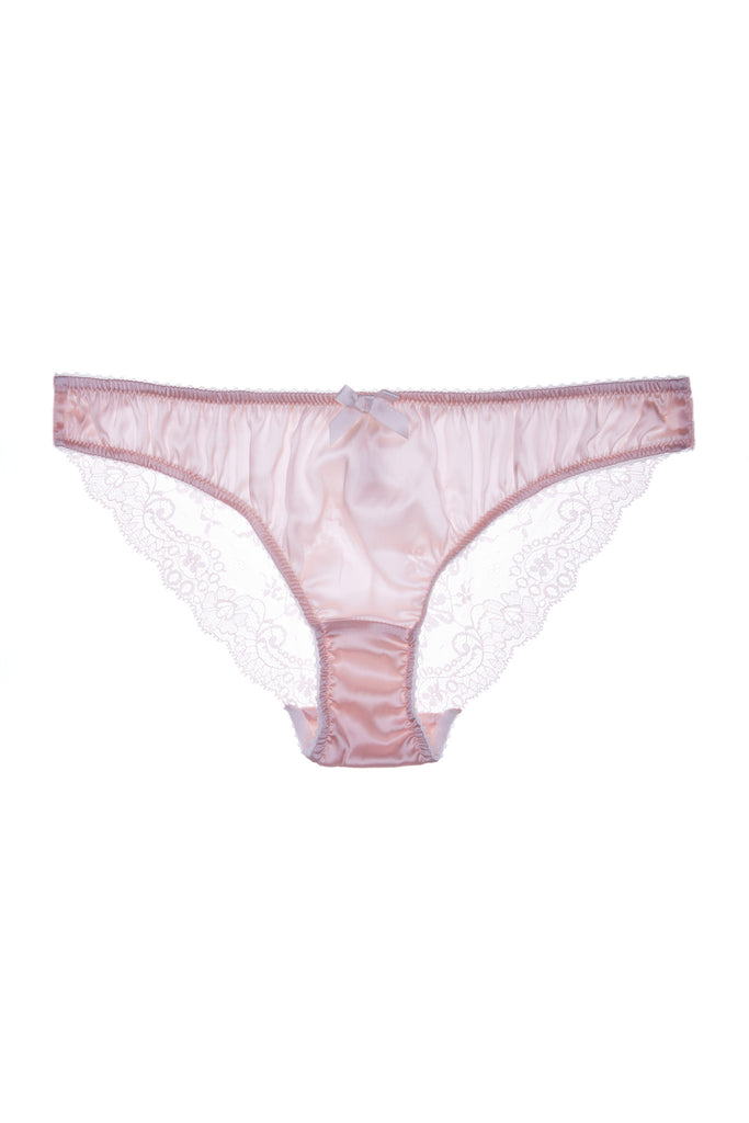 Silk and Lace Tea Rose Lace back knicker by Lucile workingirls lingerie