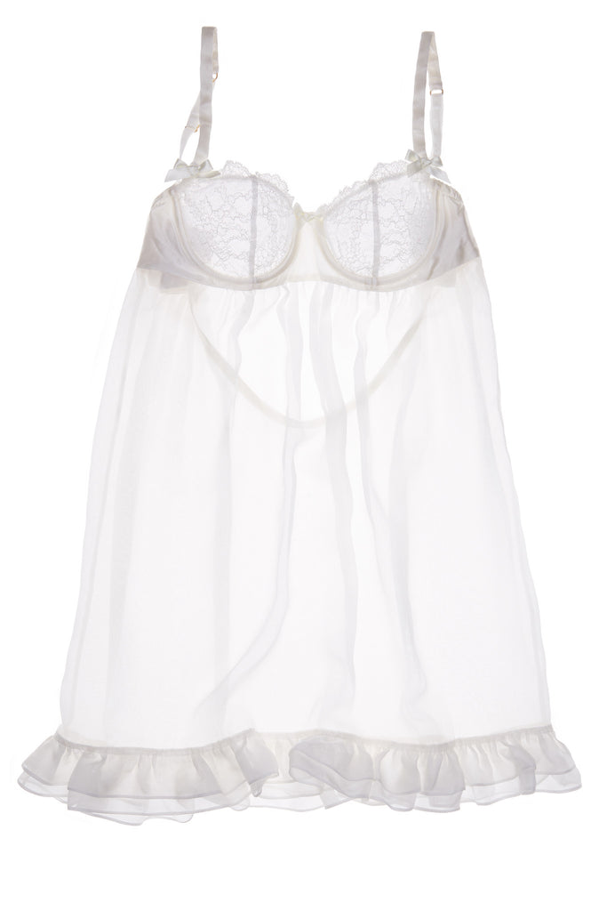 Ivory silk and lace babydoll by Lucile workingirls lingerie