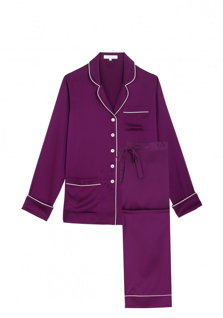 Olivia Von Halle Coco Mulberry Pyjama