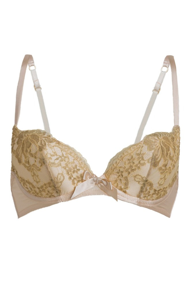 Lucile 11 rue de Penthievre silk bra Workingirls luxury Gold bridal lingerie