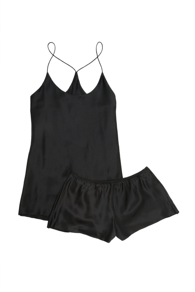 Olivia Von Halle Jet Black Camisole Set