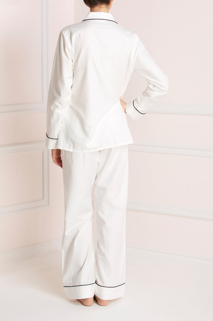 Olivia Von Halle White coco cotton pajama workingirls lingerie