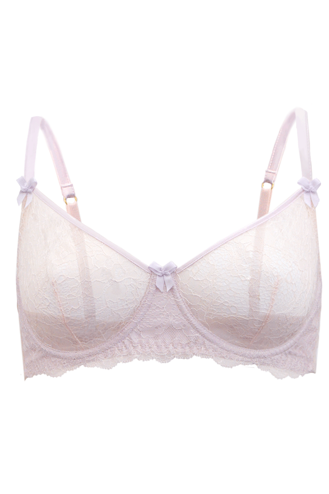 Lace and silk Sugar Pie soft bra by Mimi Holliday workingirls lingerie